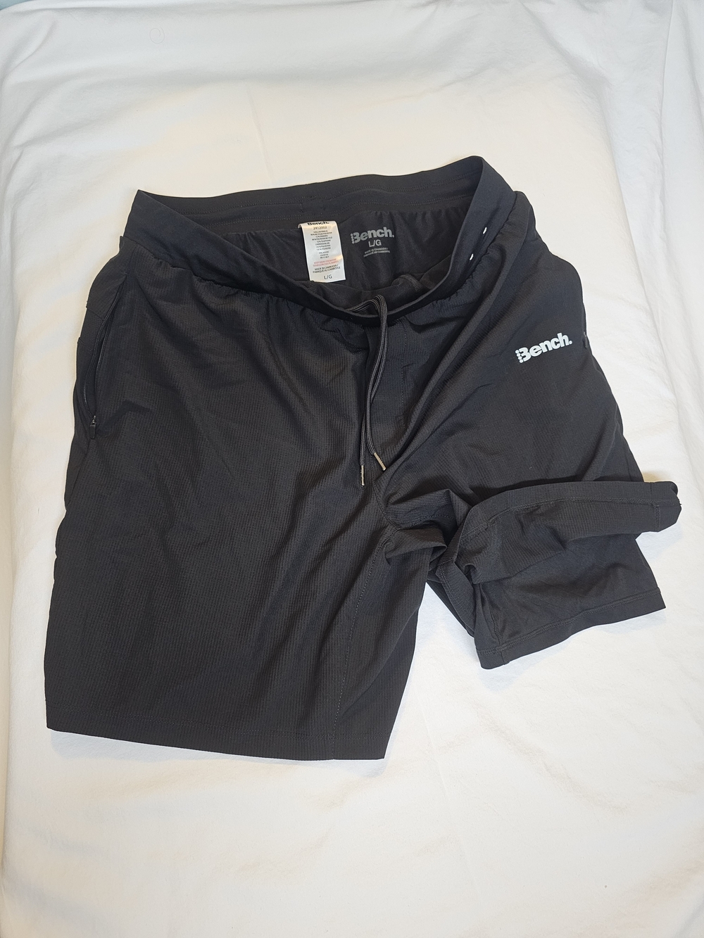 Bench Men's Black Performance Drawstring Shorts - NWOT